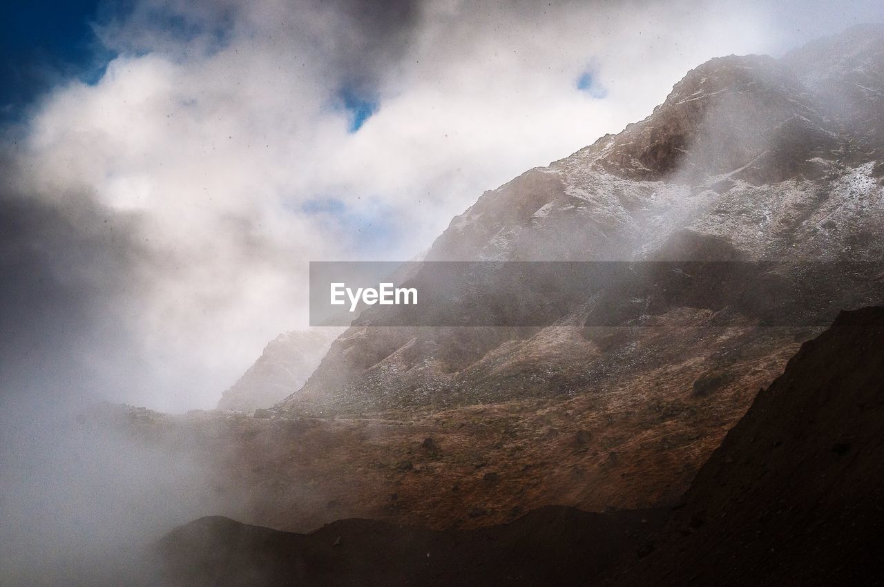 Scenic view of mountain against sky