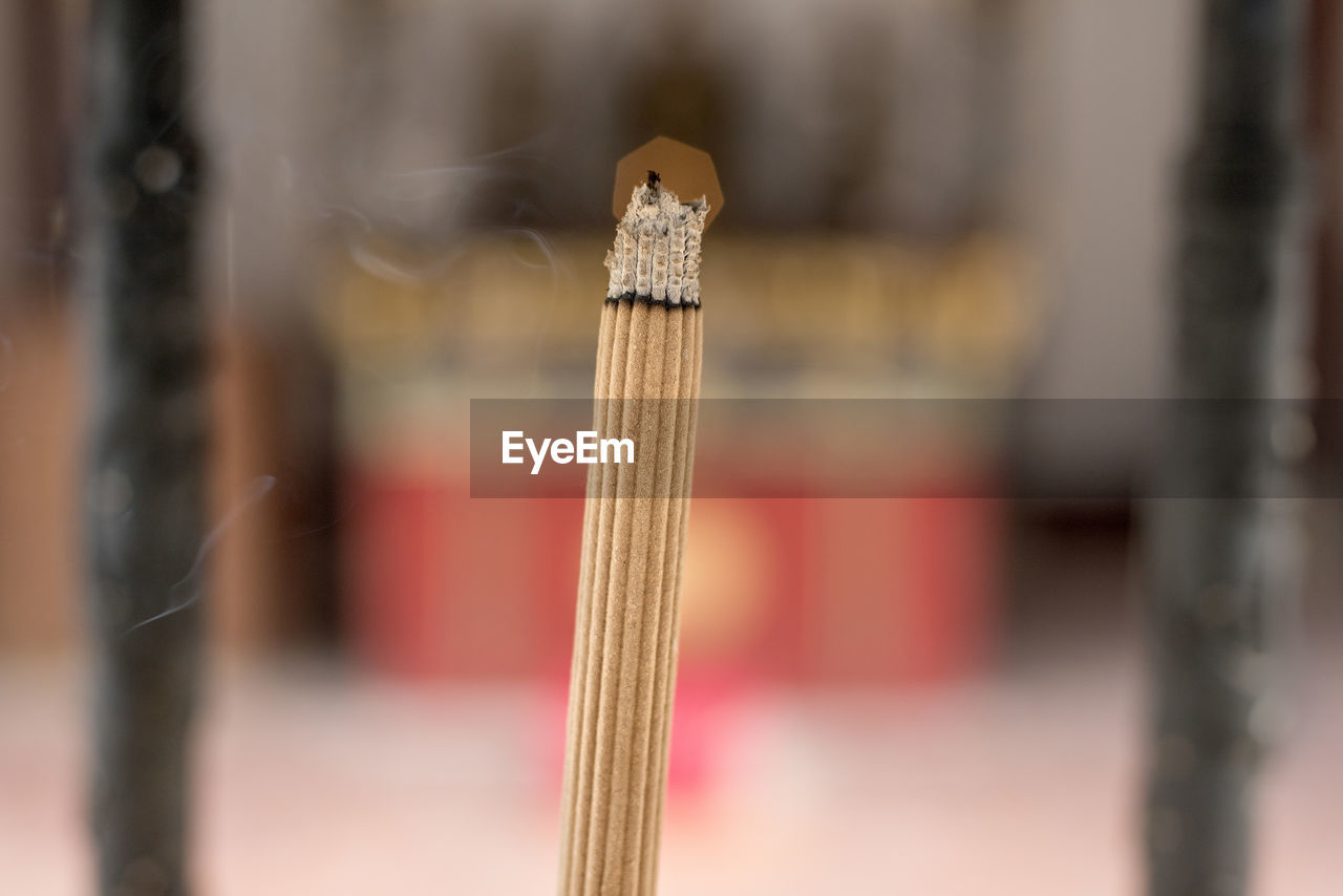 Close-up of incense sticks