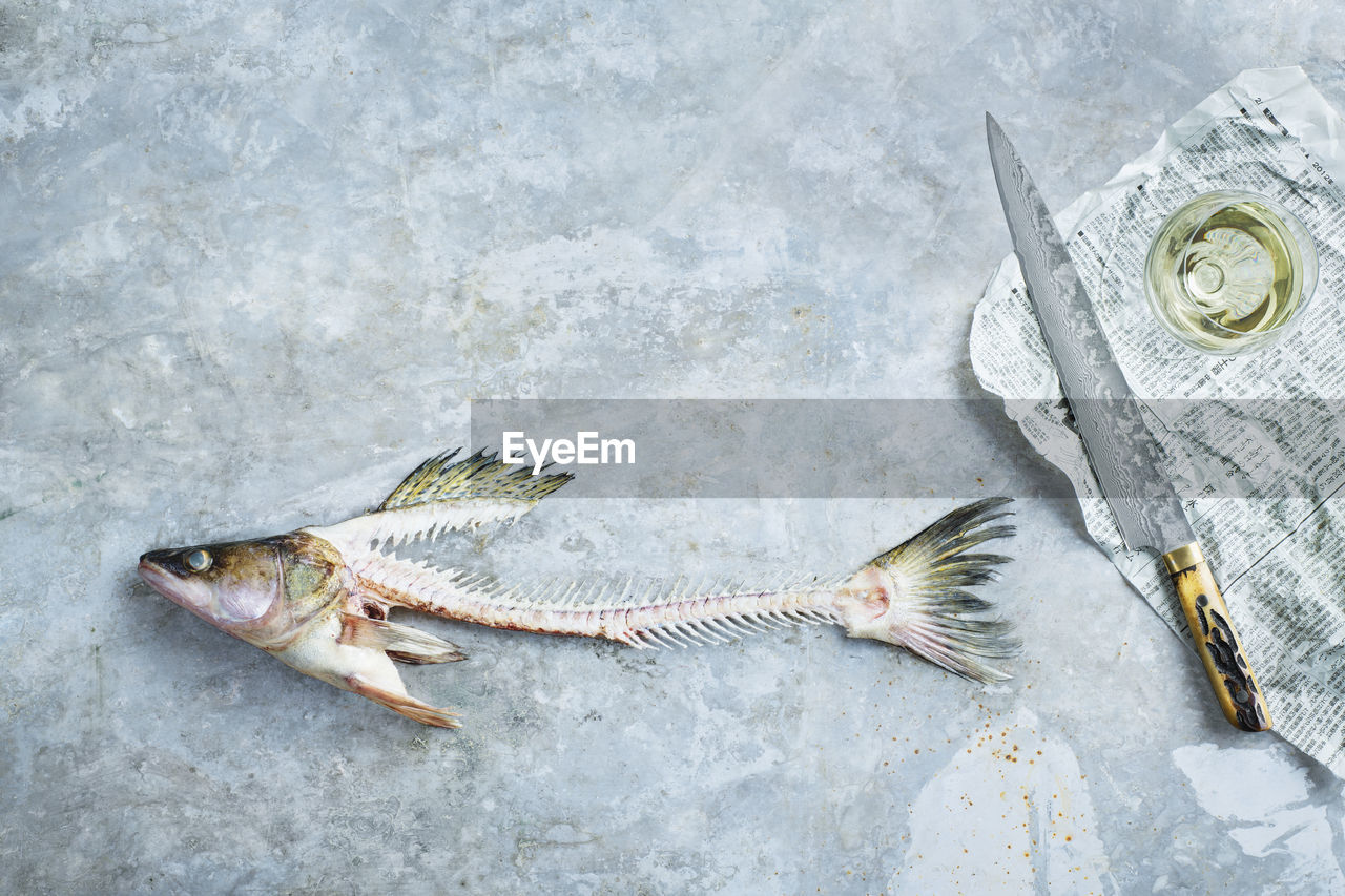 Knife and fishbones