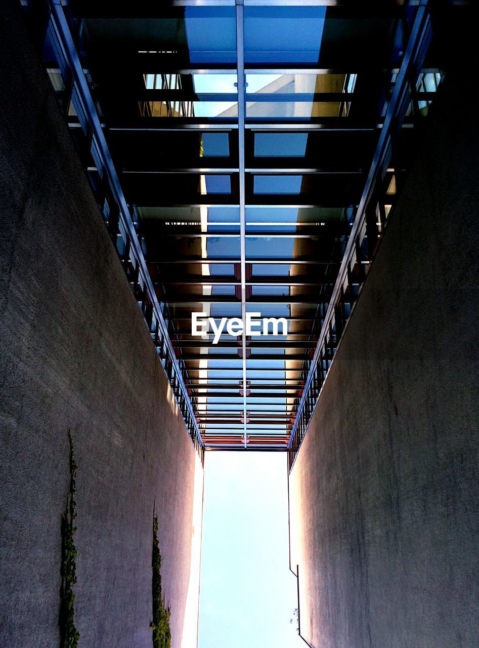 Directly below shot of modern building