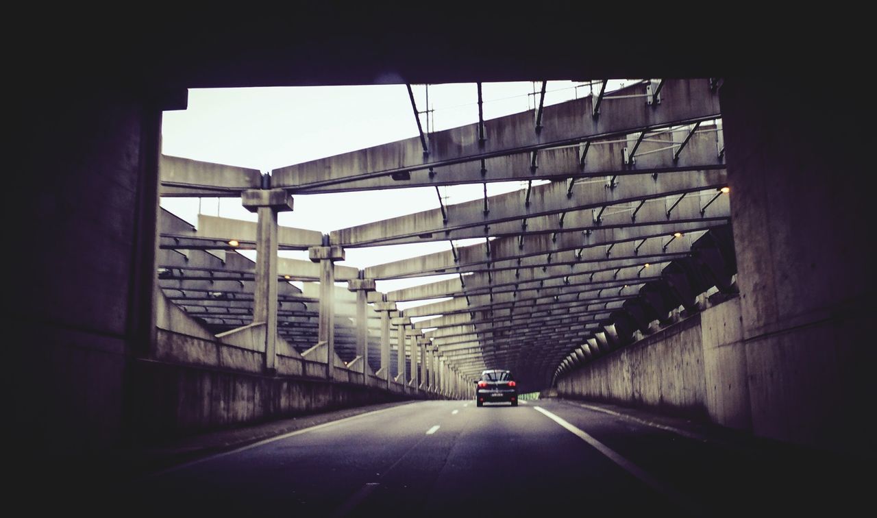 Car moving on bridge