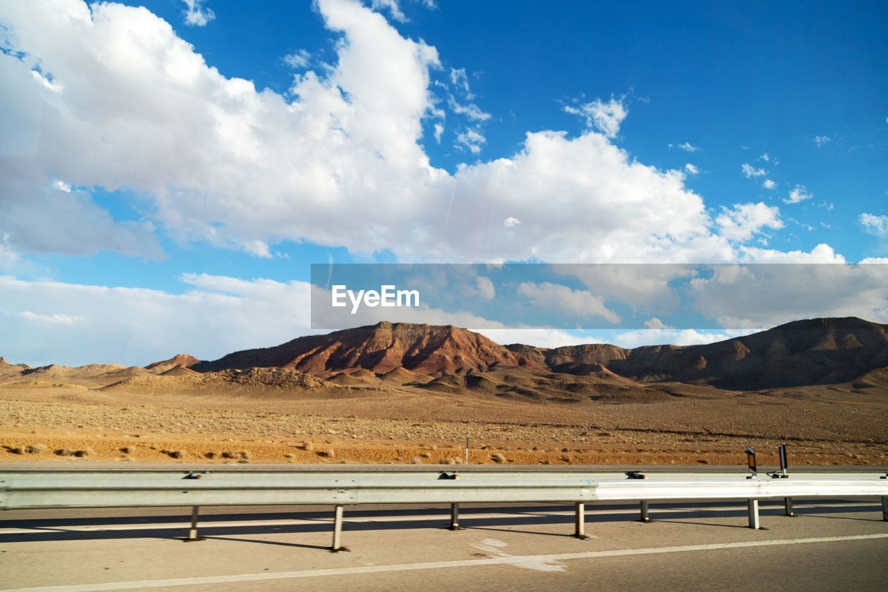 Scenic view of desert against sky