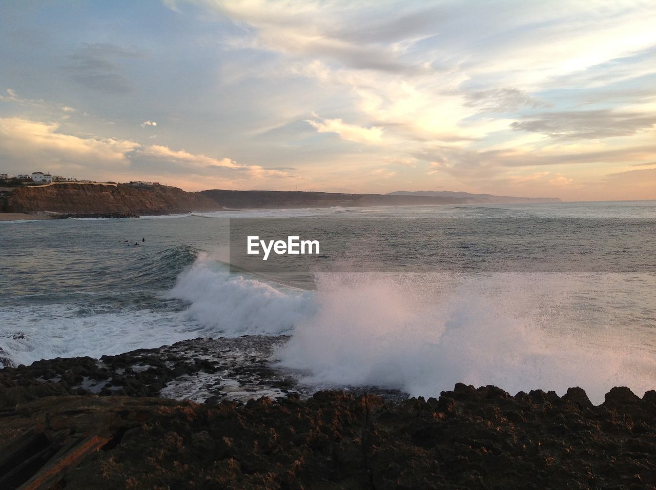 SCENIC VIEW OF SEA DURING SUNSET