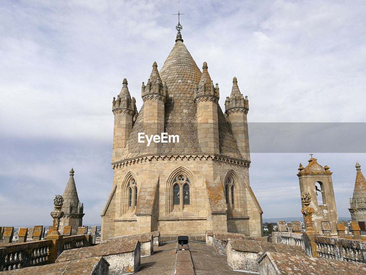 Low angle view of historical building against sky