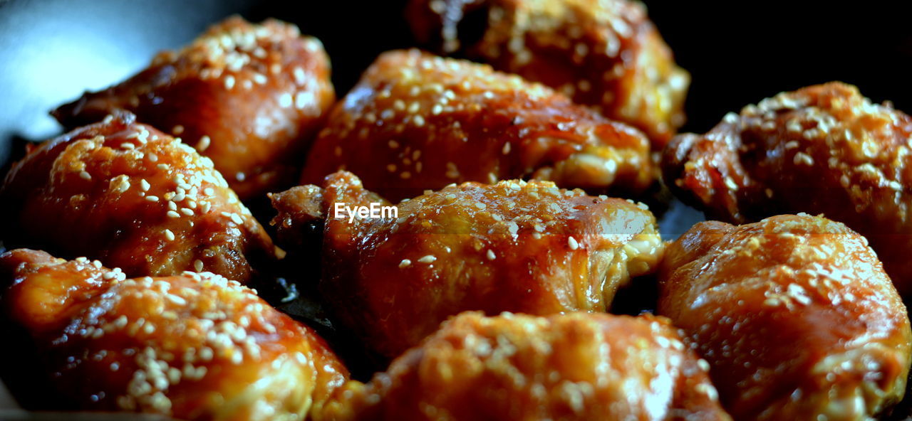 Close-up of chicken food