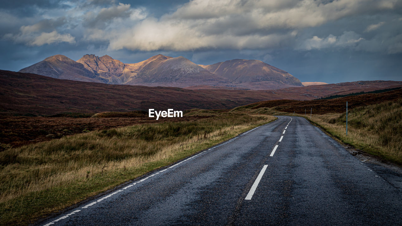 The road to gairloch in the highlands of scotland