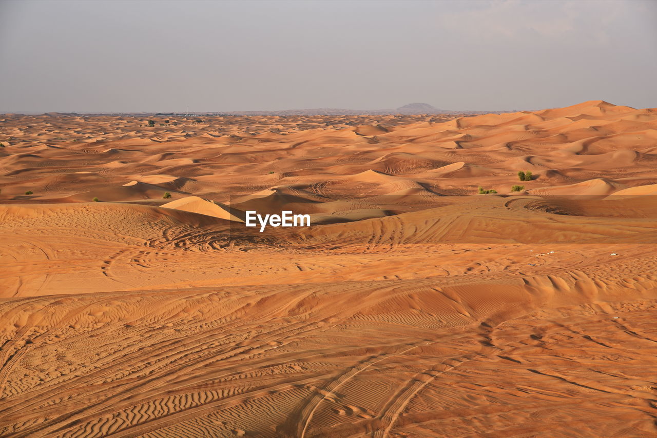 Scenic view of desert against sky