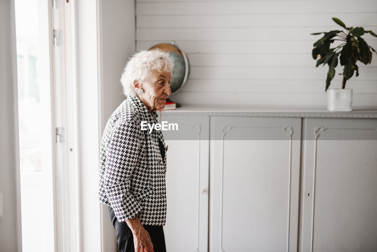 Senior woman looking away