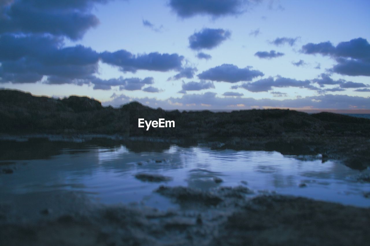 LAKE AGAINST SKY