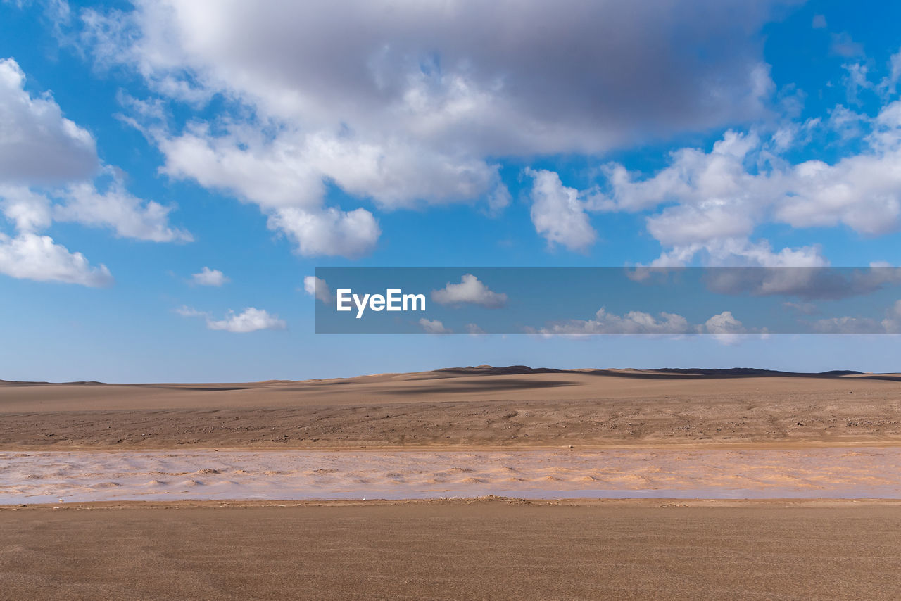 Scenic view of desert against sky