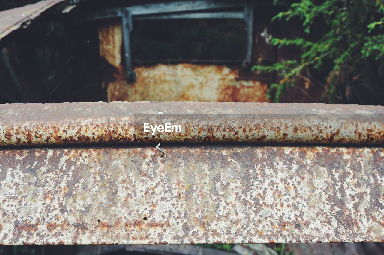 Cropped image of rusty truck
