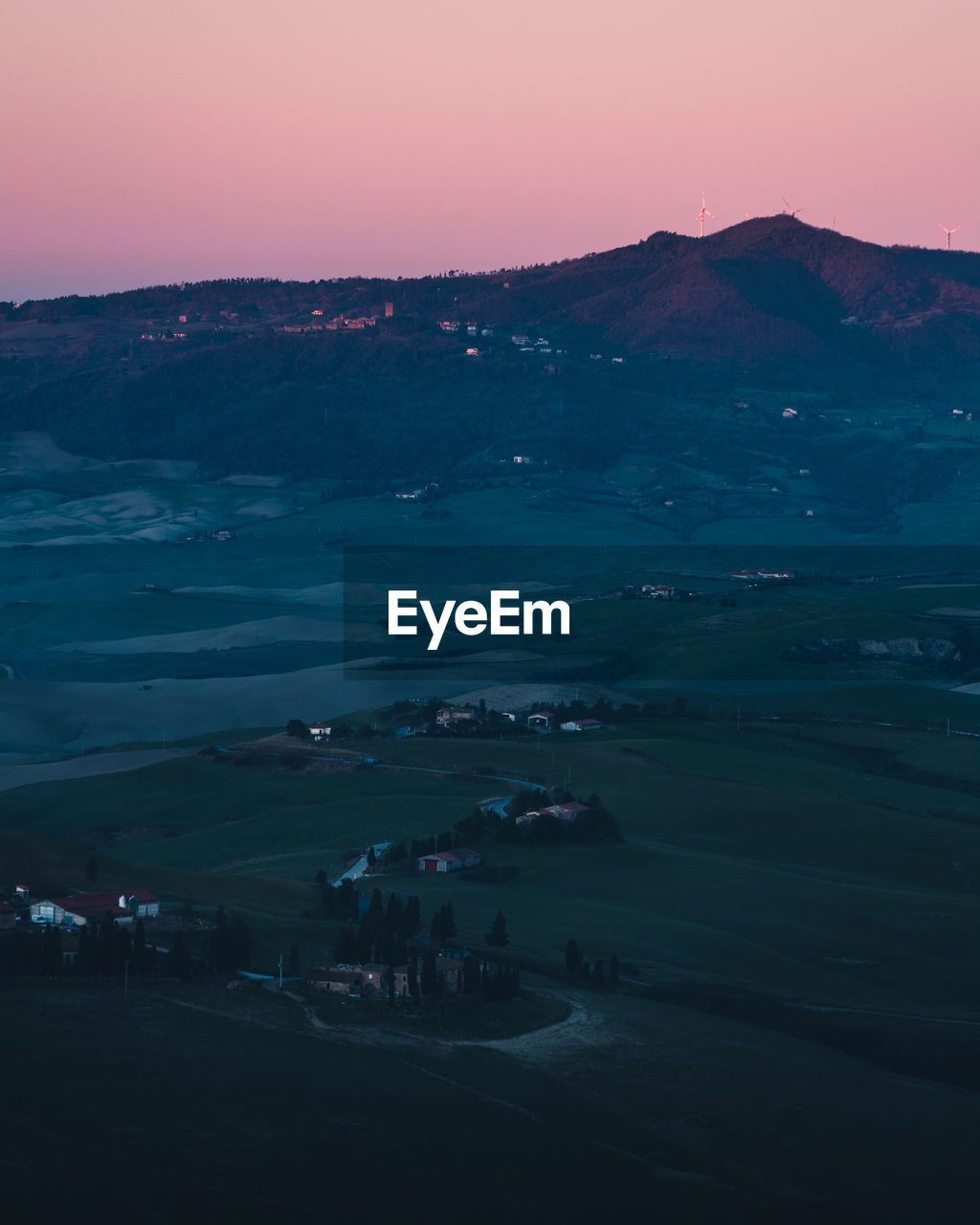 VIEW OF LANDSCAPE AGAINST SKY DURING SUNSET