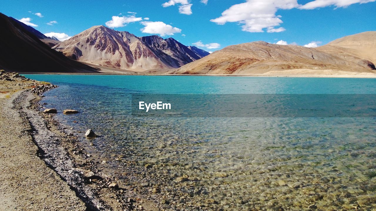 View of lake with mountain in background