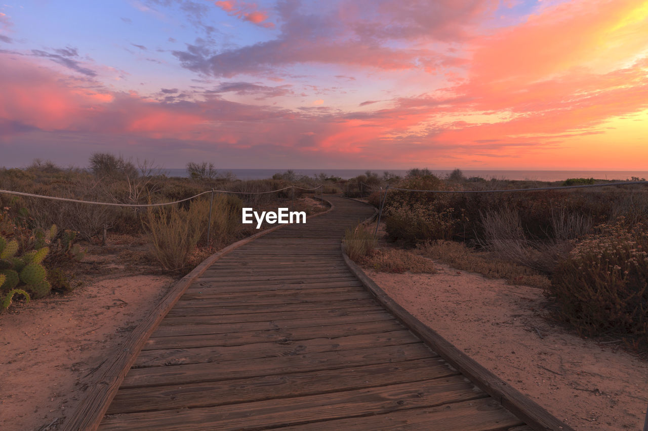 Scenic view of landscape against sky during sunset