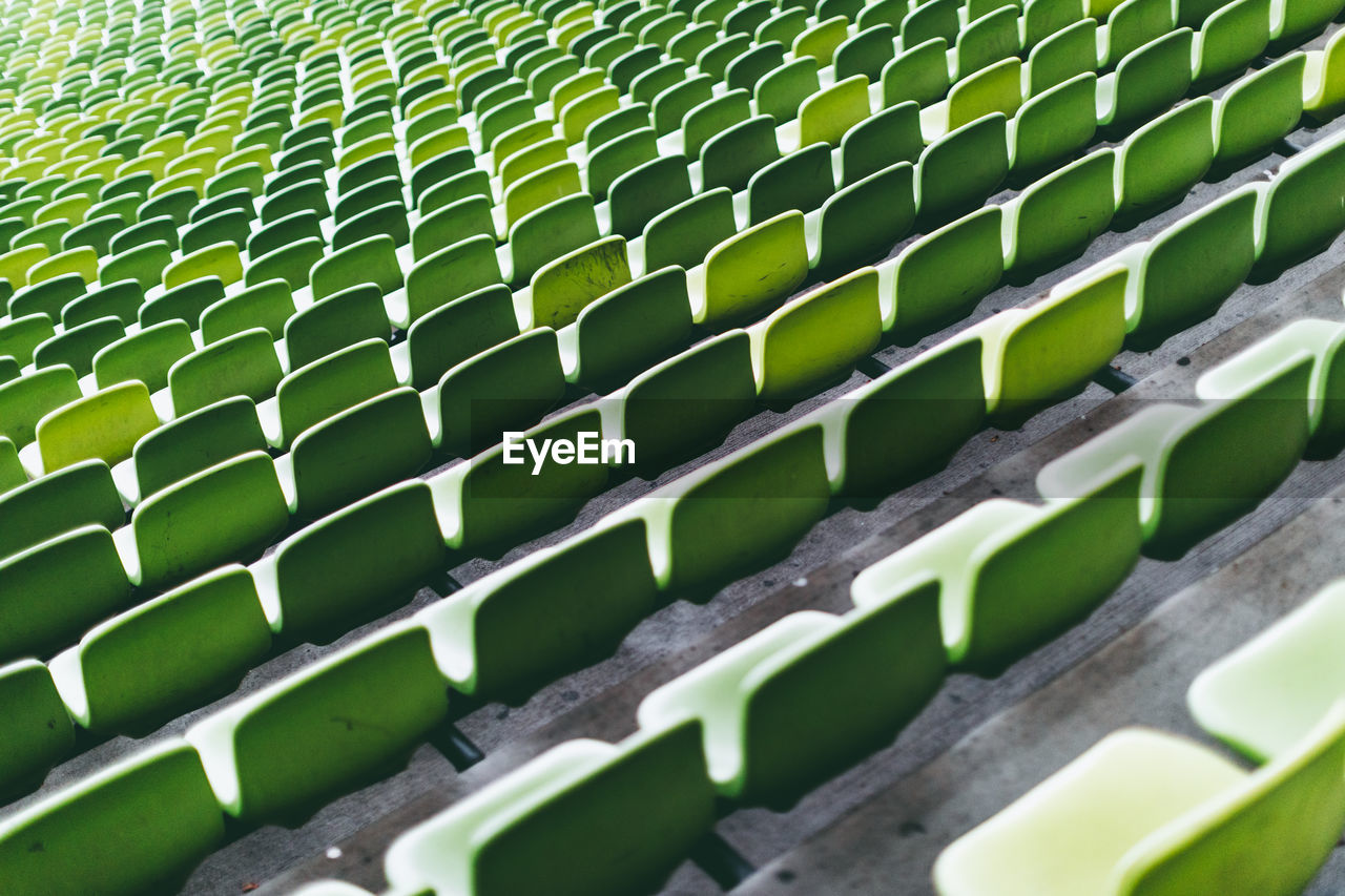 Full frame shot of empty chairs