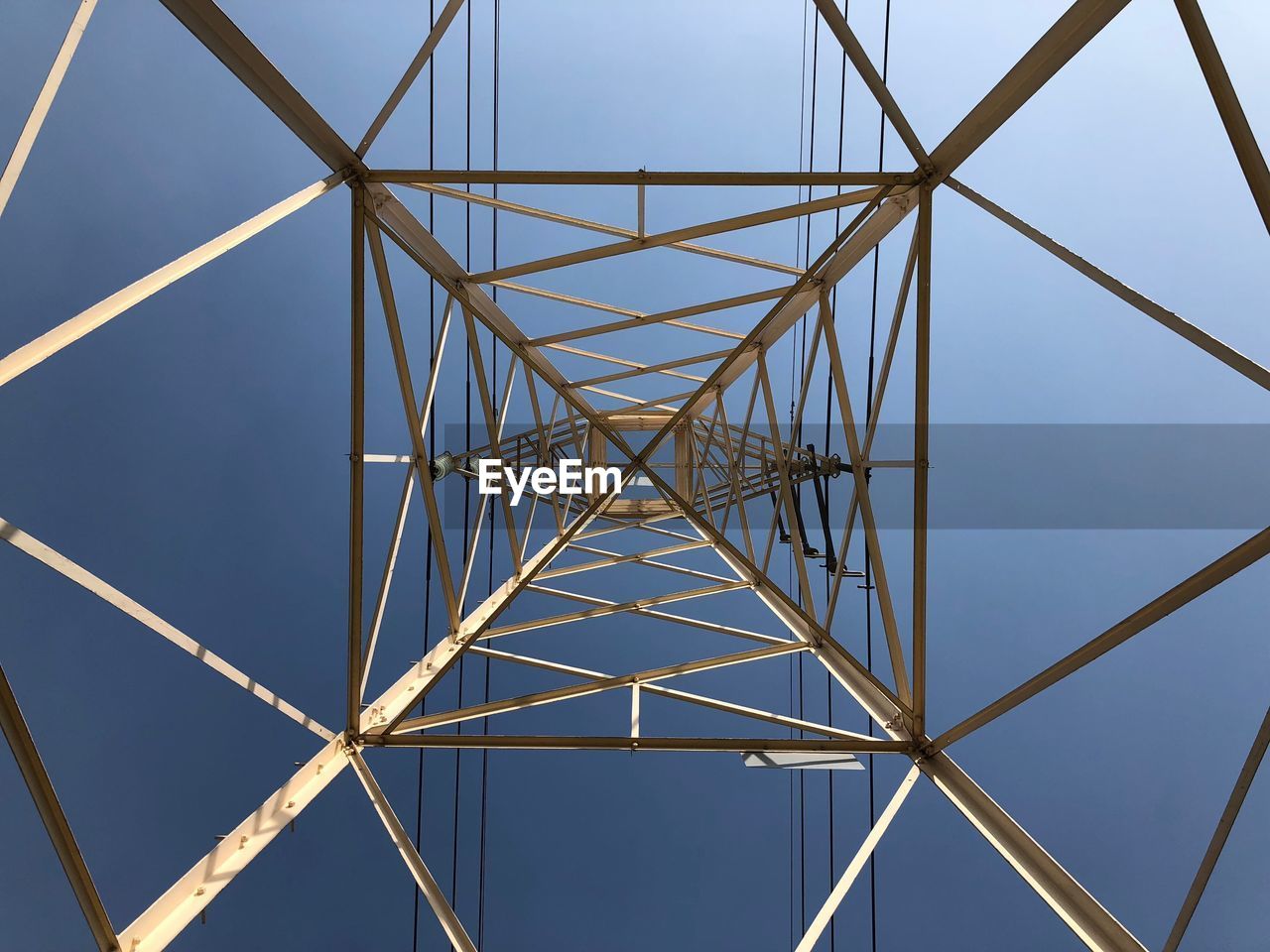 ELECTRICITY PYLONS AGAINST CLEAR SKY