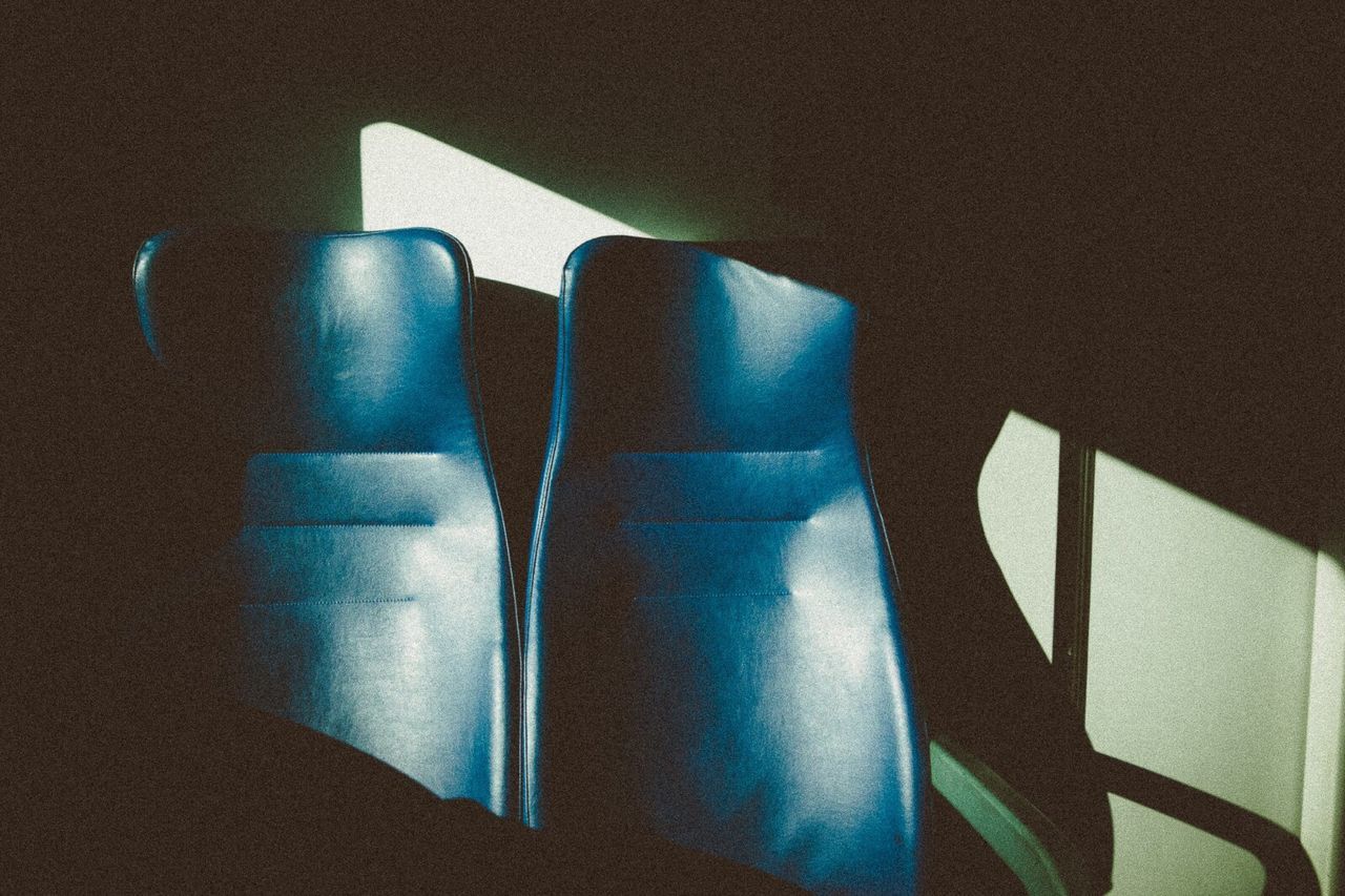 Close-up view of seats