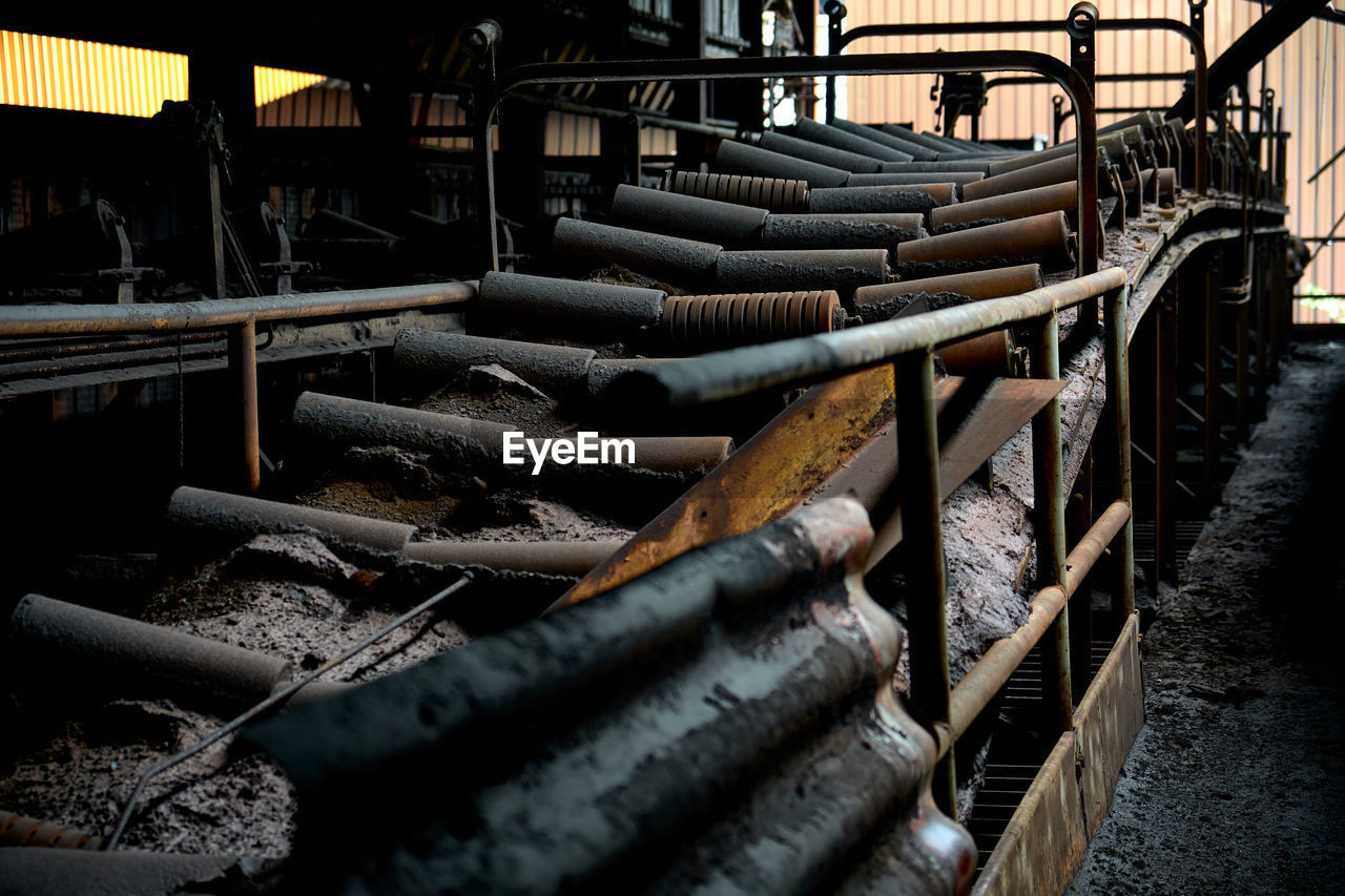 Close-up of abandoned metal