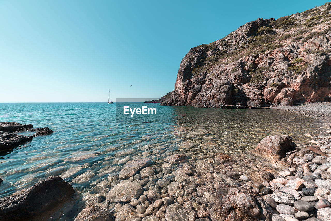 Scenic view of cretan sea