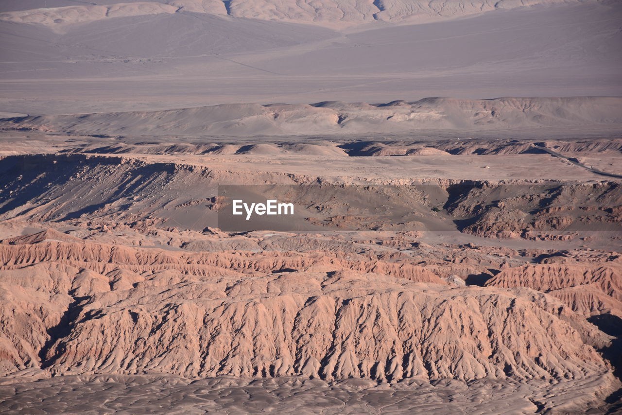 Aerial view of desert