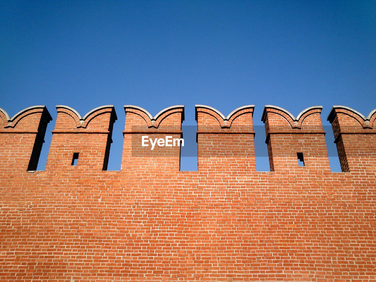 Low angle view of fortified wall