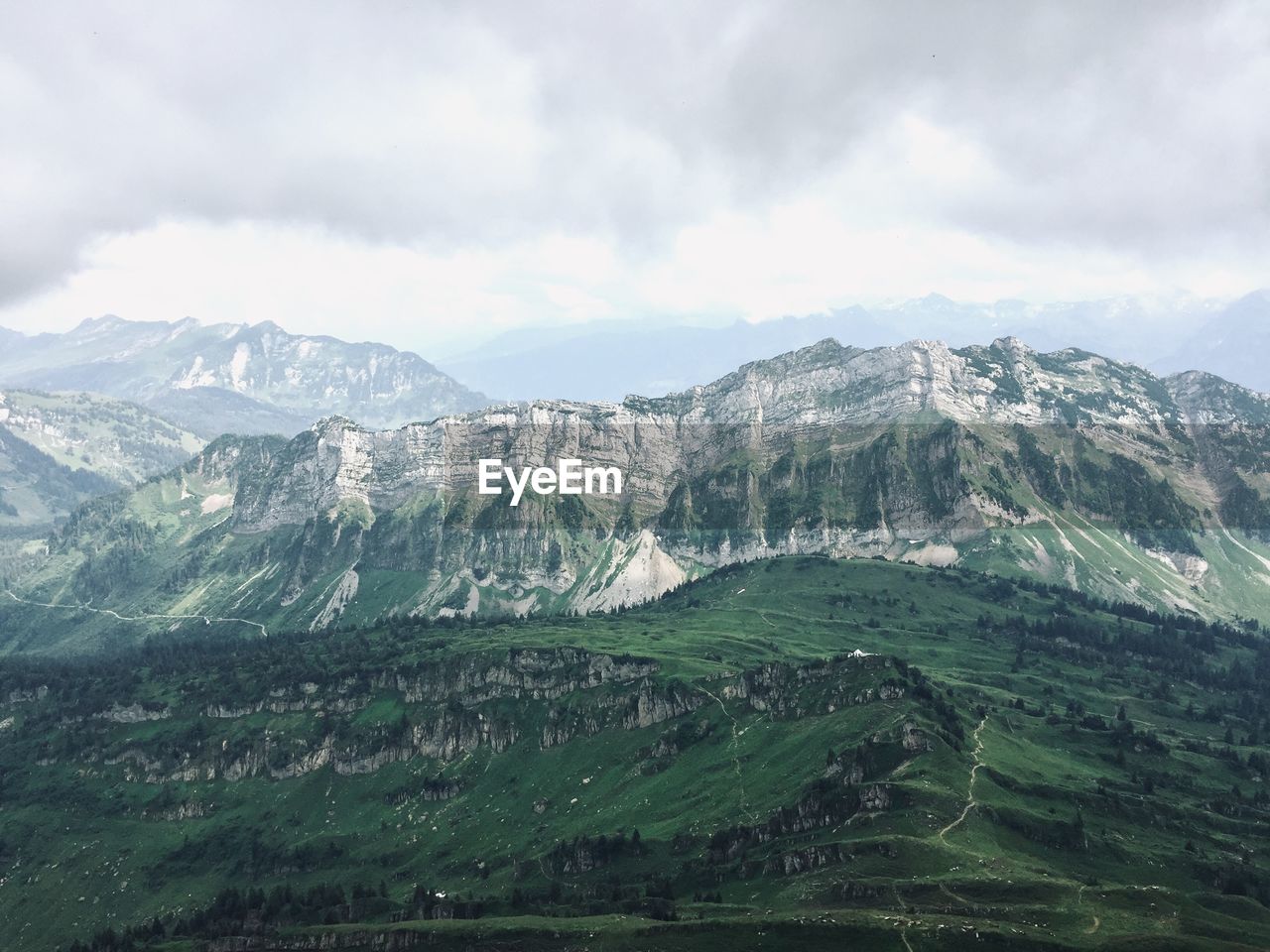 Alpstein mountains rock green