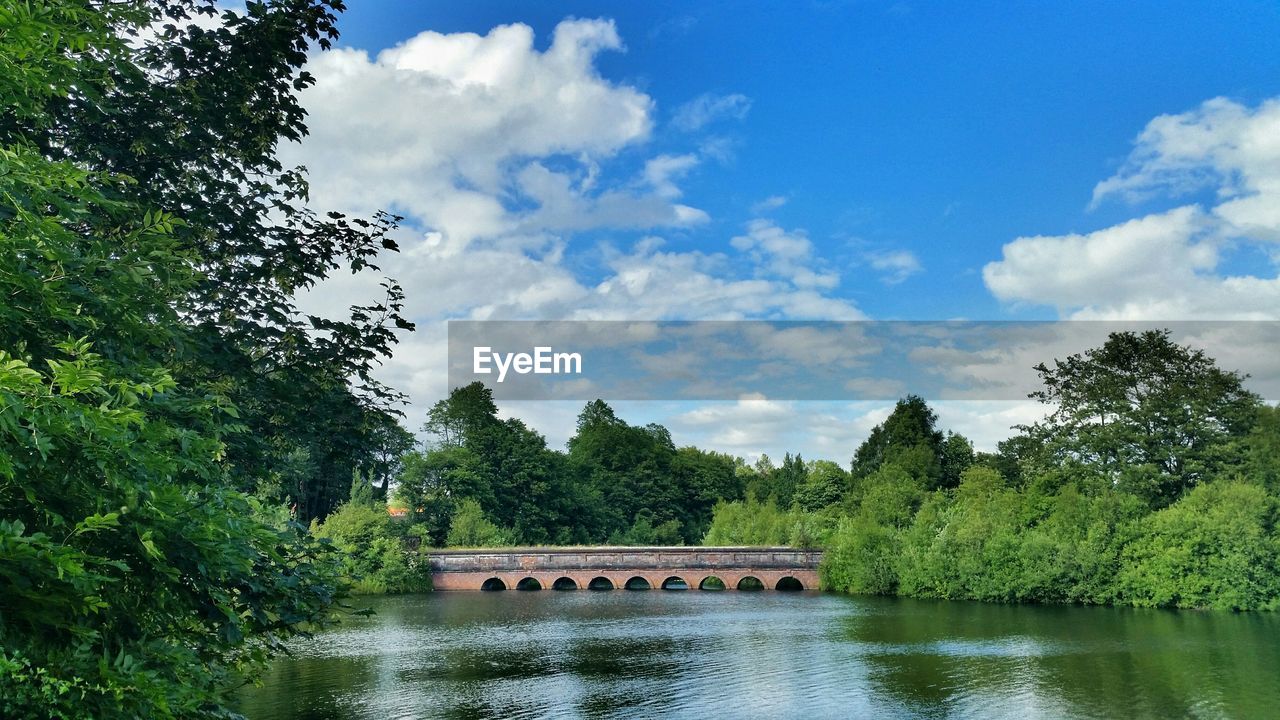 SCENIC VIEW OF RIVER AGAINST CLOUDY SKY