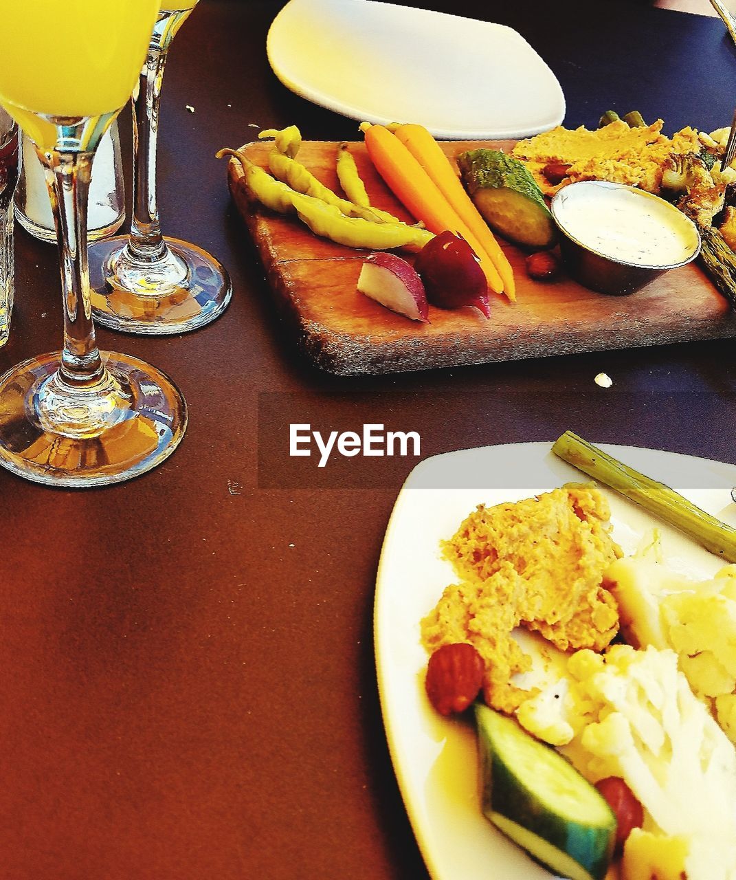 CLOSE-UP OF MEAL SERVED ON TABLE