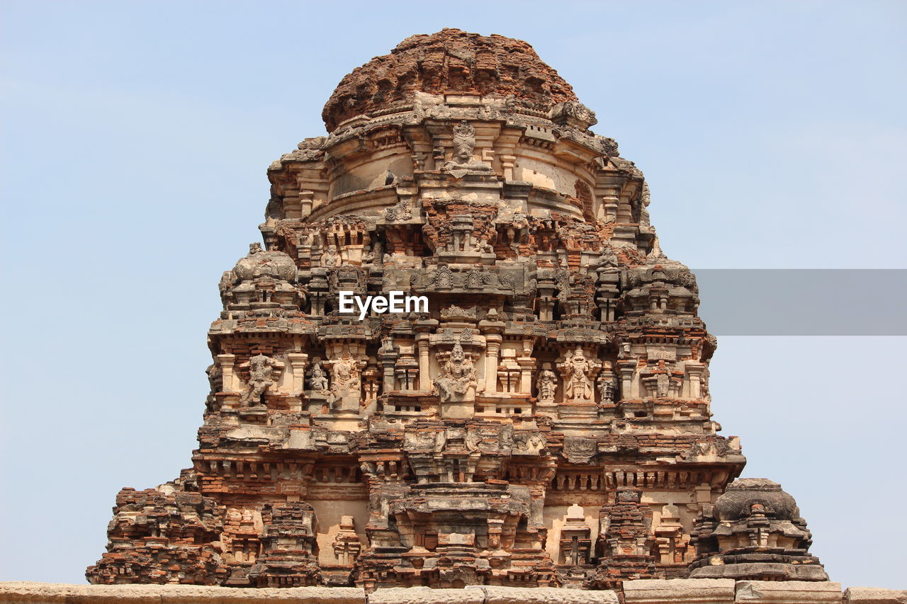 Low angle view of temple against clear sky