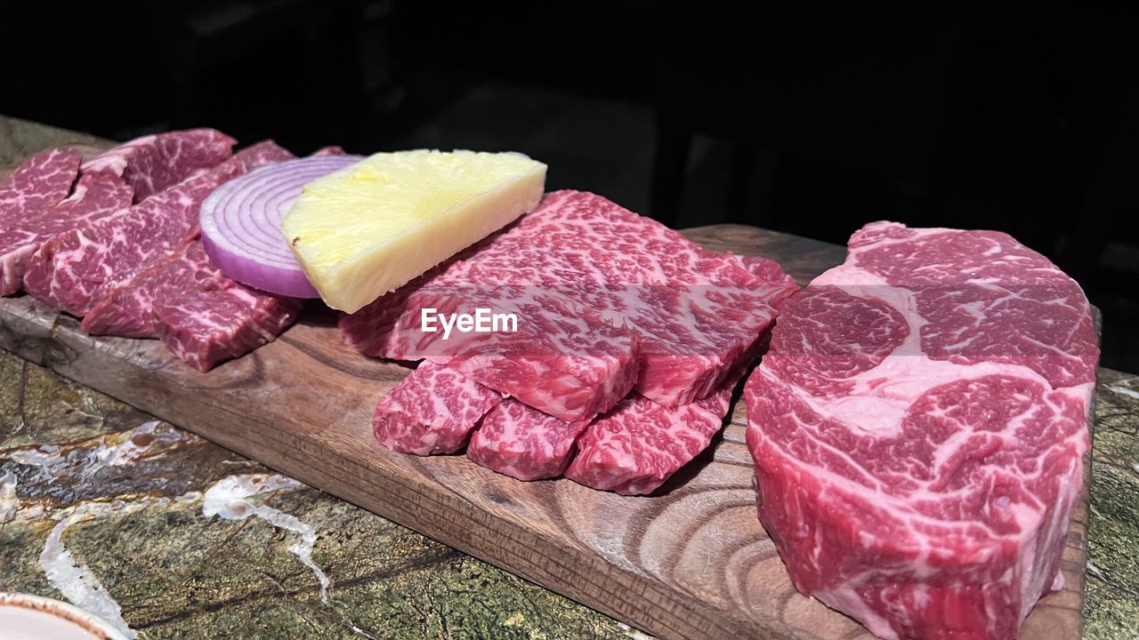 meat, red meat, kobe beef, food, freshness, food and drink, raw food, beef, no people, still life, dish, indoors, animal fat, steak, close-up, pink, cuisine