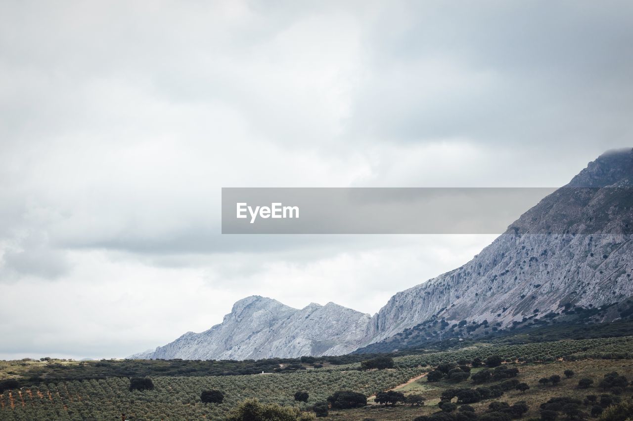 Scenic view of mountain against sky