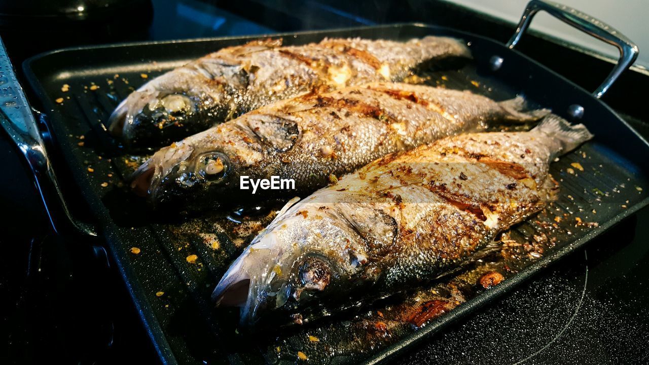 Close-up of fried fish