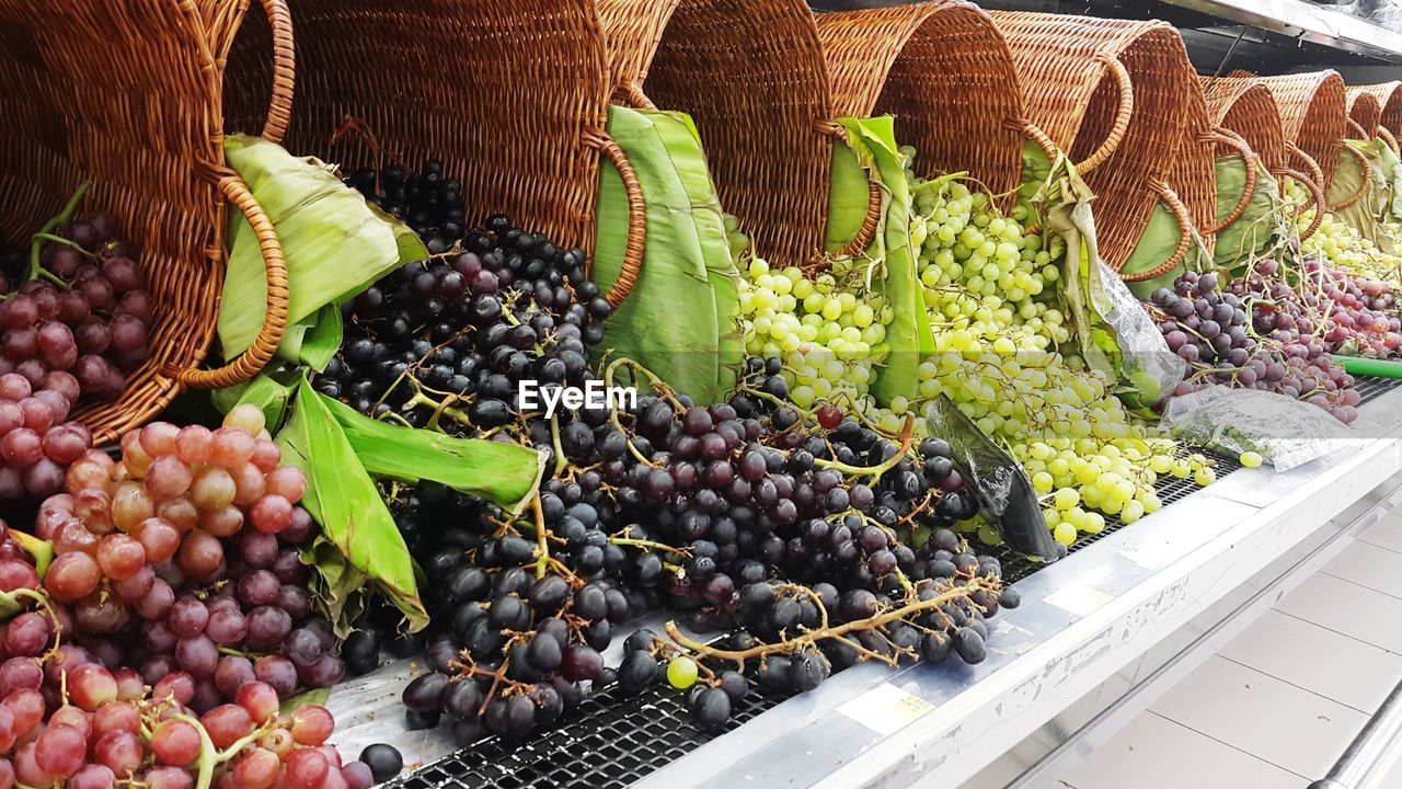 Grapes in market for sale