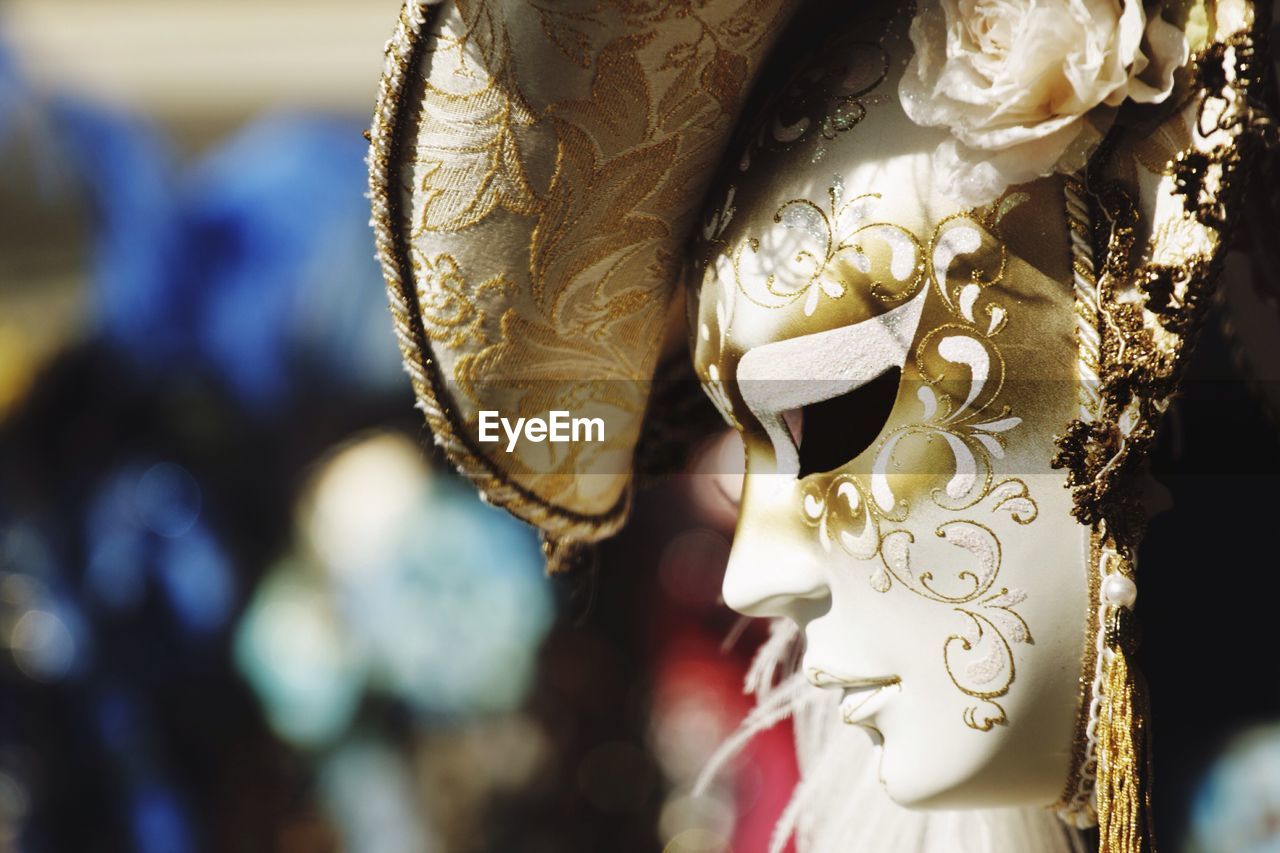 Close-up of venetian mask