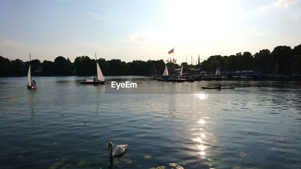 VIEW OF LAKE AGAINST SKY