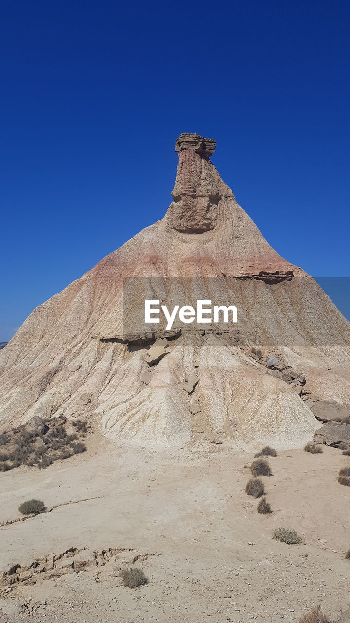 Low angle view of rock formations