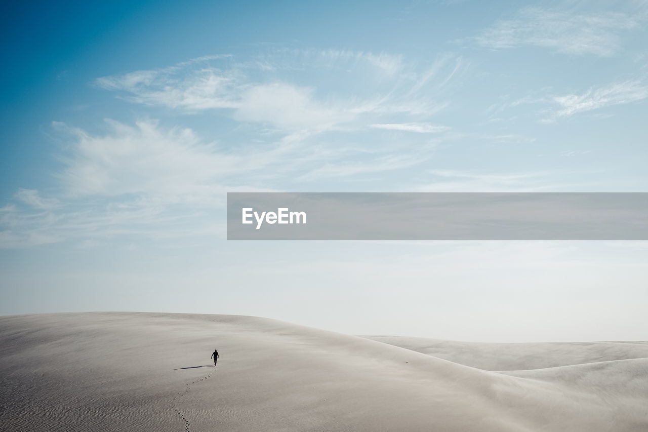 Scenic view of desert against sky