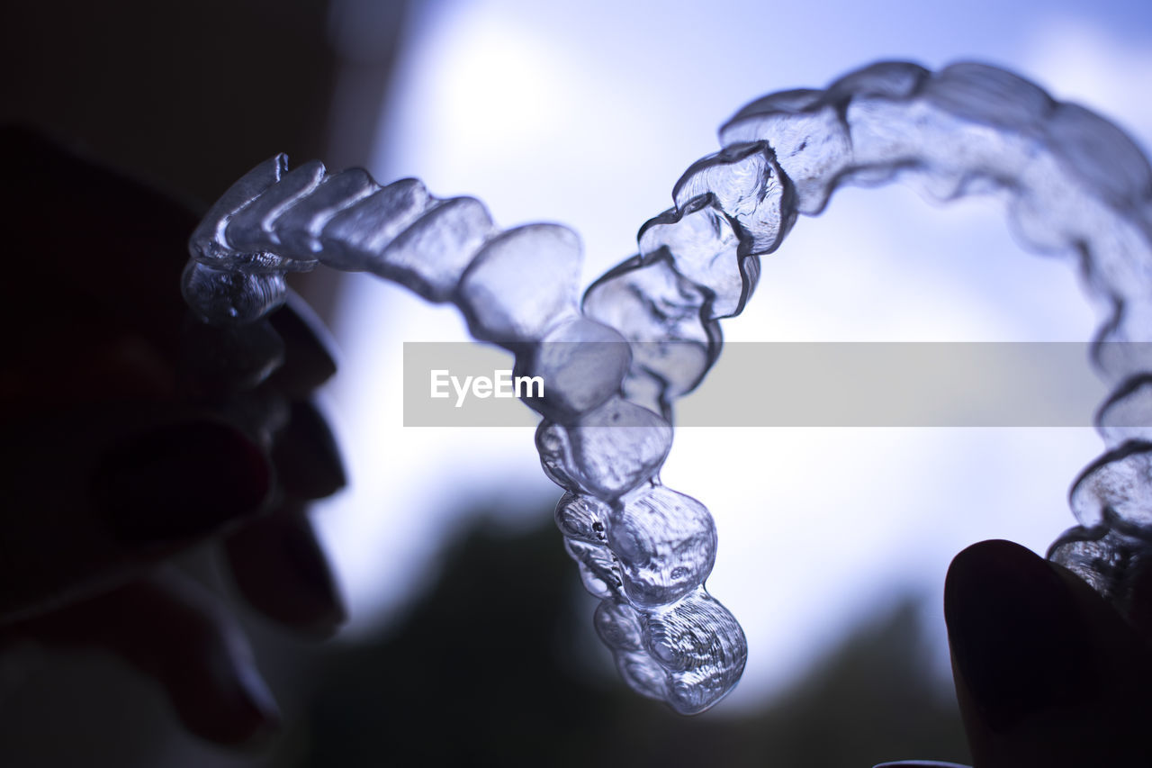 Close-up of artificial teeth