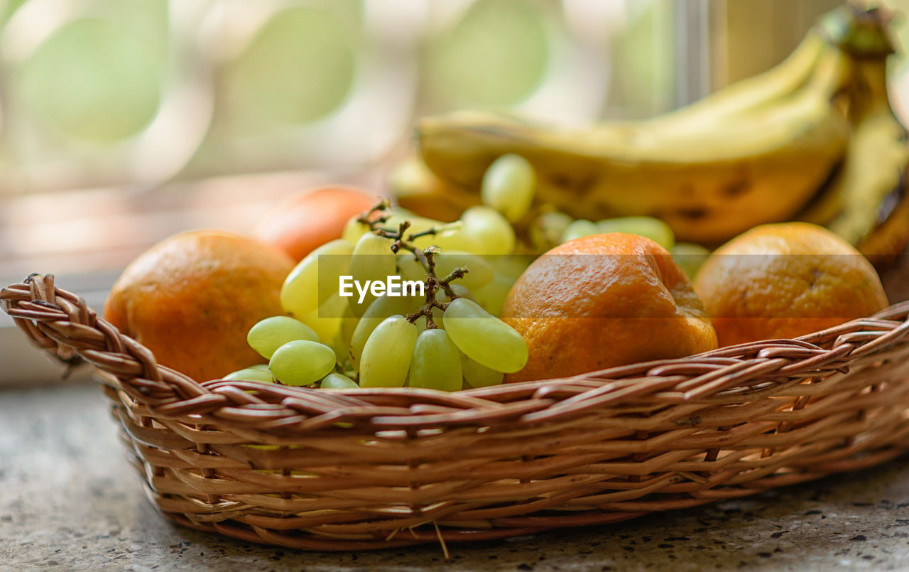 Close-up of fruits in basket