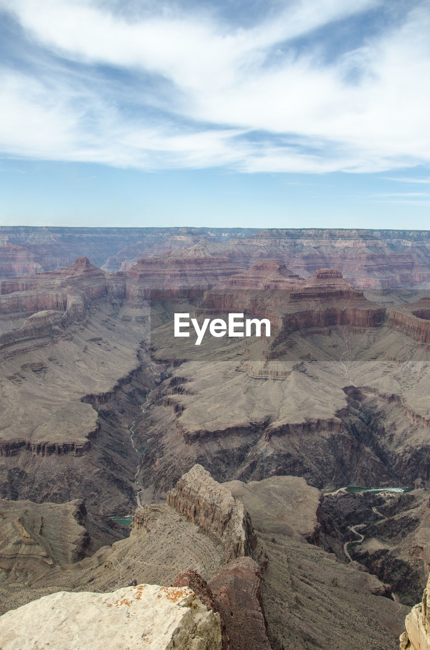 High angle view of a desert