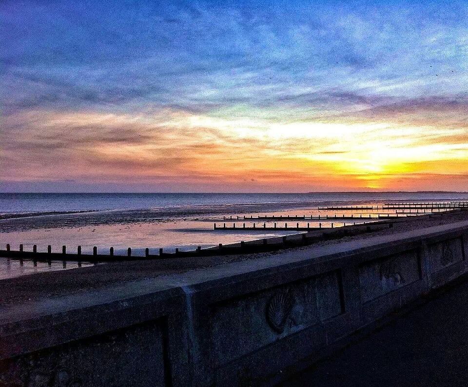 SCENIC VIEW OF SEA DURING SUNSET