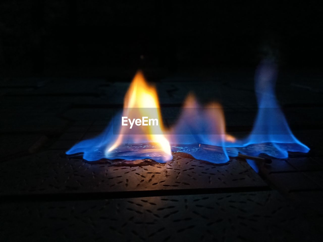 flame, burning, fire, heat, darkness, blue, light, no people, nature, glowing, power generation, night, close-up, motion, indoors, fireplace, lighting, campfire
