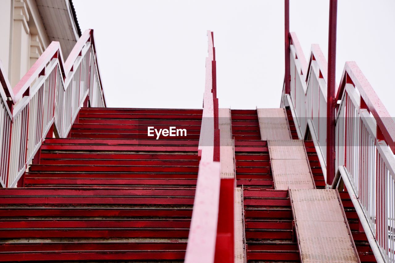 Low angle view of staircase against building