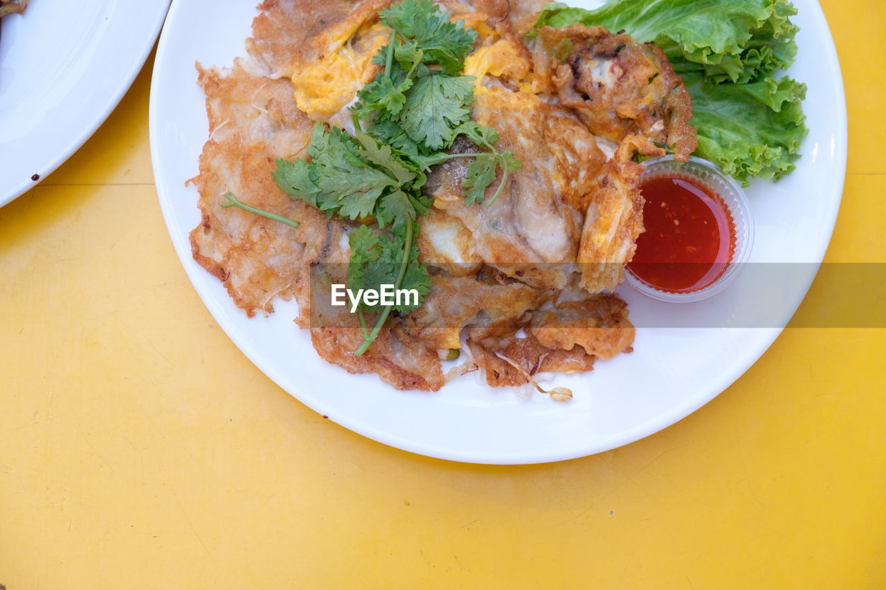 CLOSE-UP OF MEAL SERVED IN PLATE