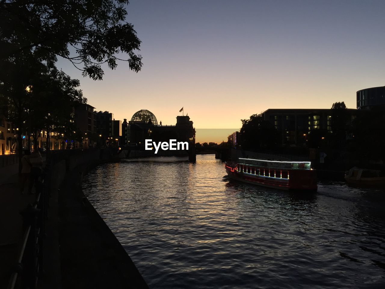 VIEW OF RIVER AT NIGHT