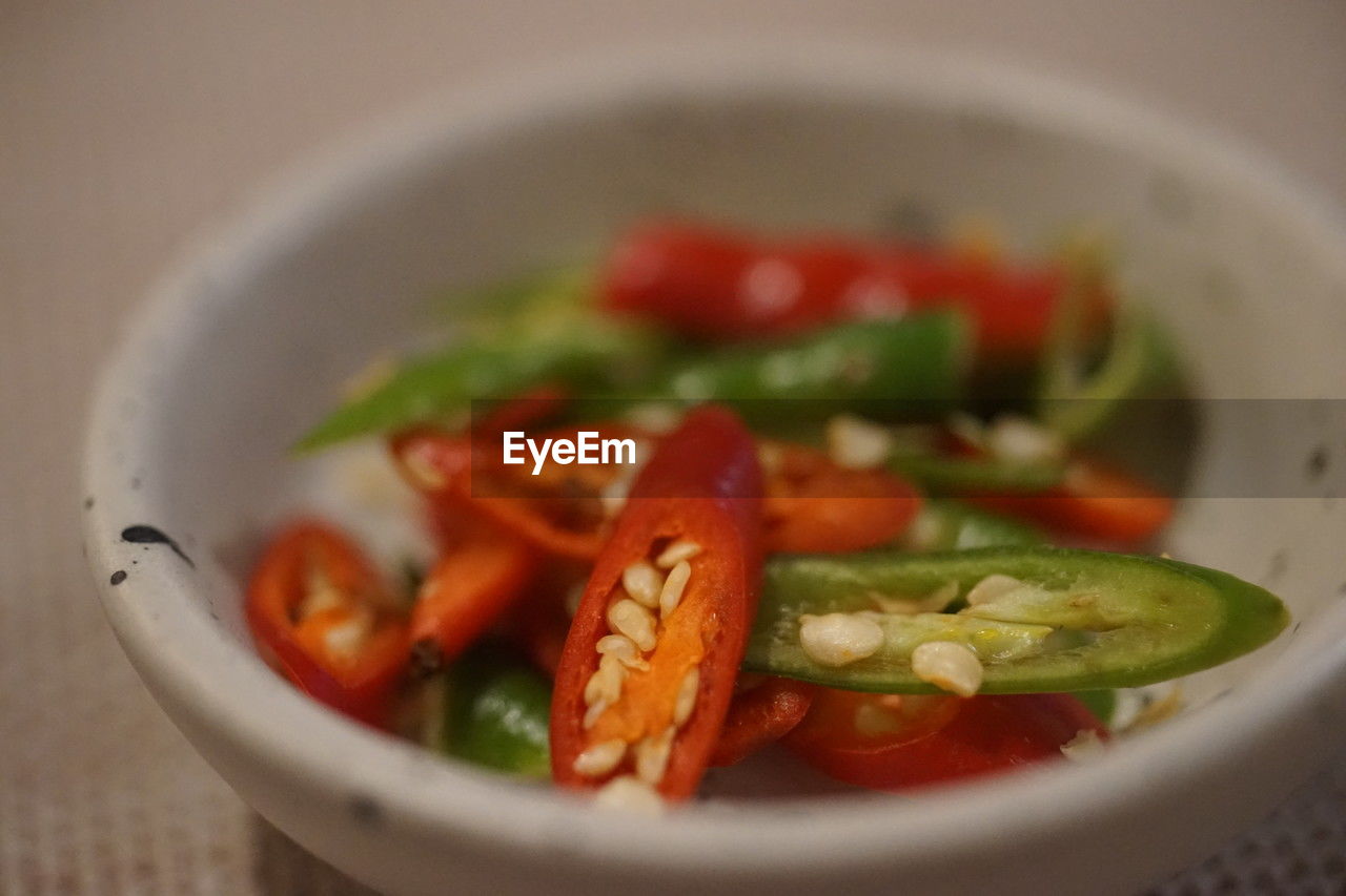 food and drink, food, healthy eating, vegetable, wellbeing, dish, freshness, bowl, fruit, produce, tomato, indoors, no people, close-up, salad, selective focus, cuisine, pepper, spice, meal
