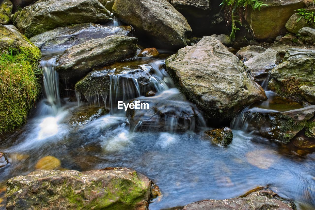 Scenic view of waterfall