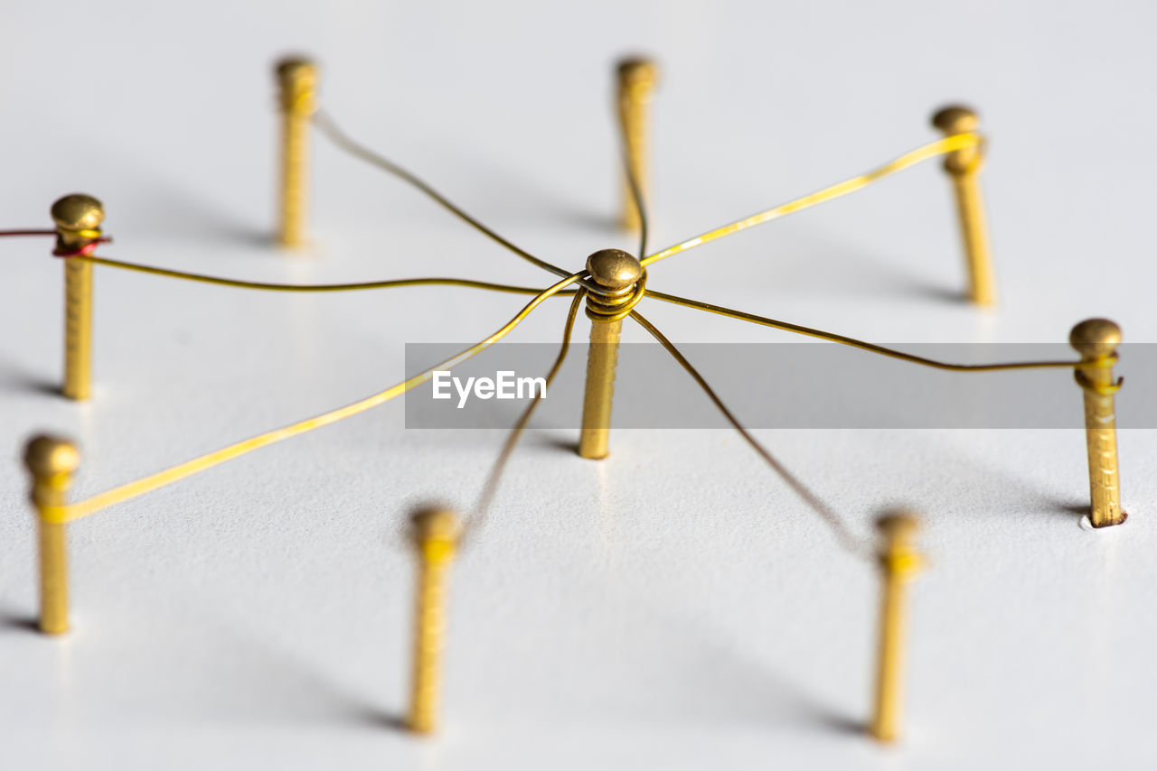 close-up of barbed wire