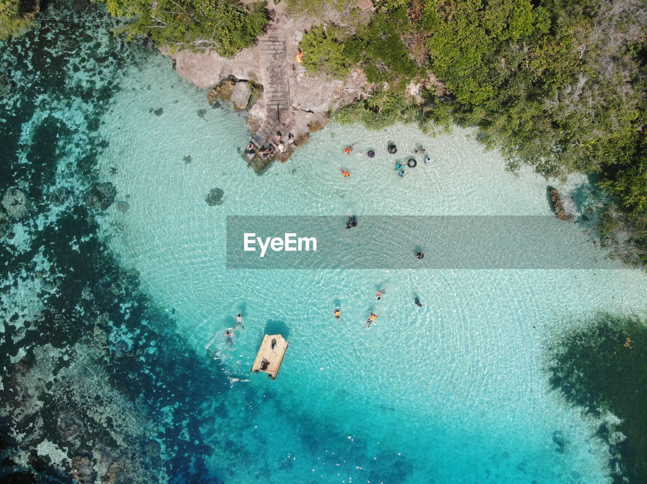 Aerial view of coastline