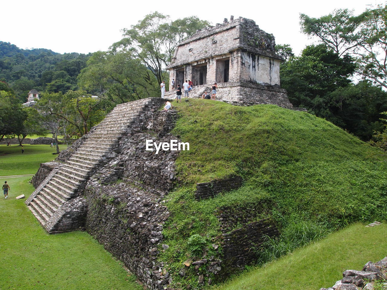 People at mayan ruins